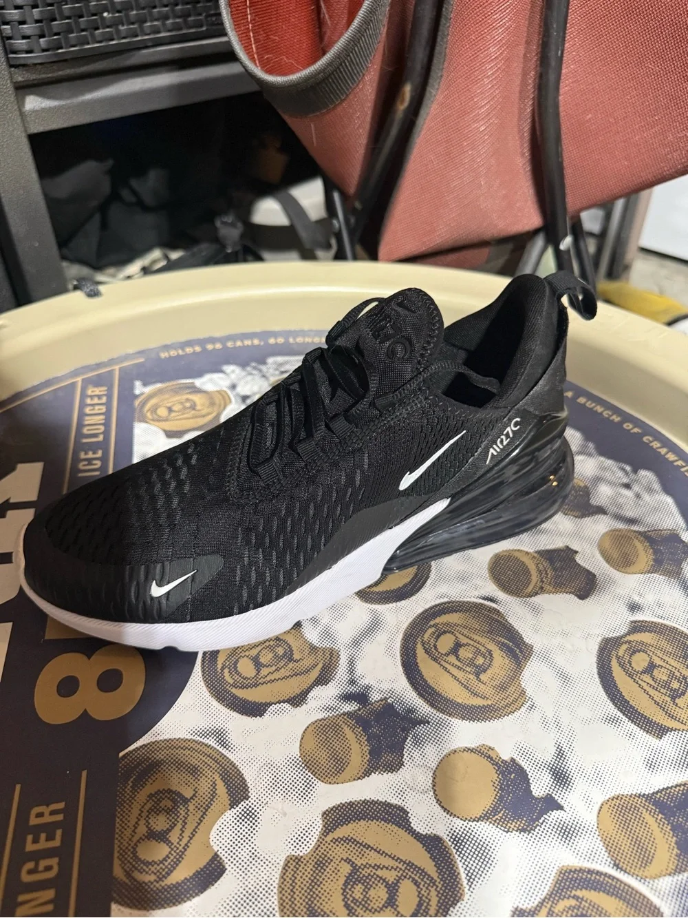 Nike Men’s Black & White Air 270 Athletic Shoes